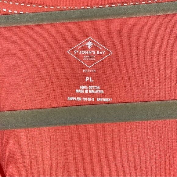 St. John’s Bay essential short sleeve crewneck tee women petite large - Picture 3 of 4